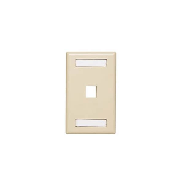 Allen Tel Versatap Faceplate with I.D. Windows, 1-Port, Ivory AT70-1-09 - main